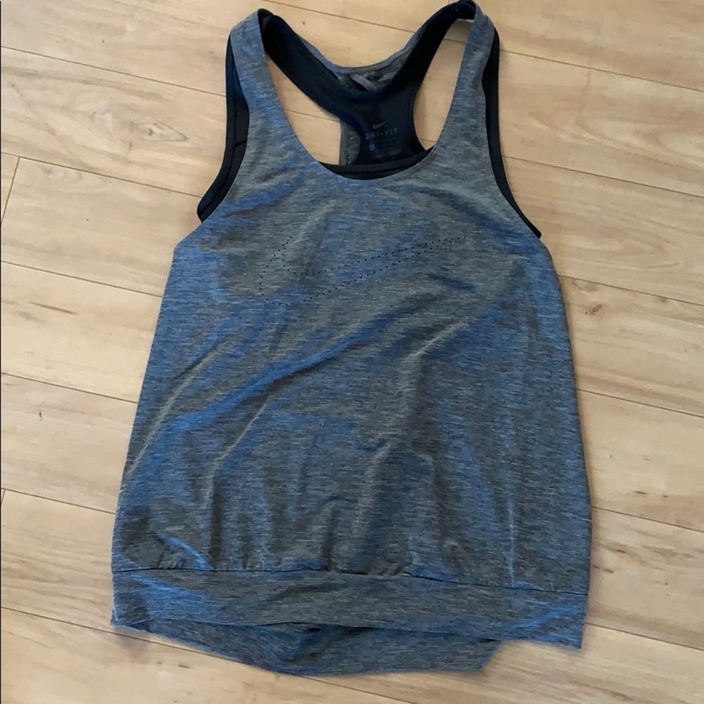 Nike DriFit Training Tank Black Heather/Black S